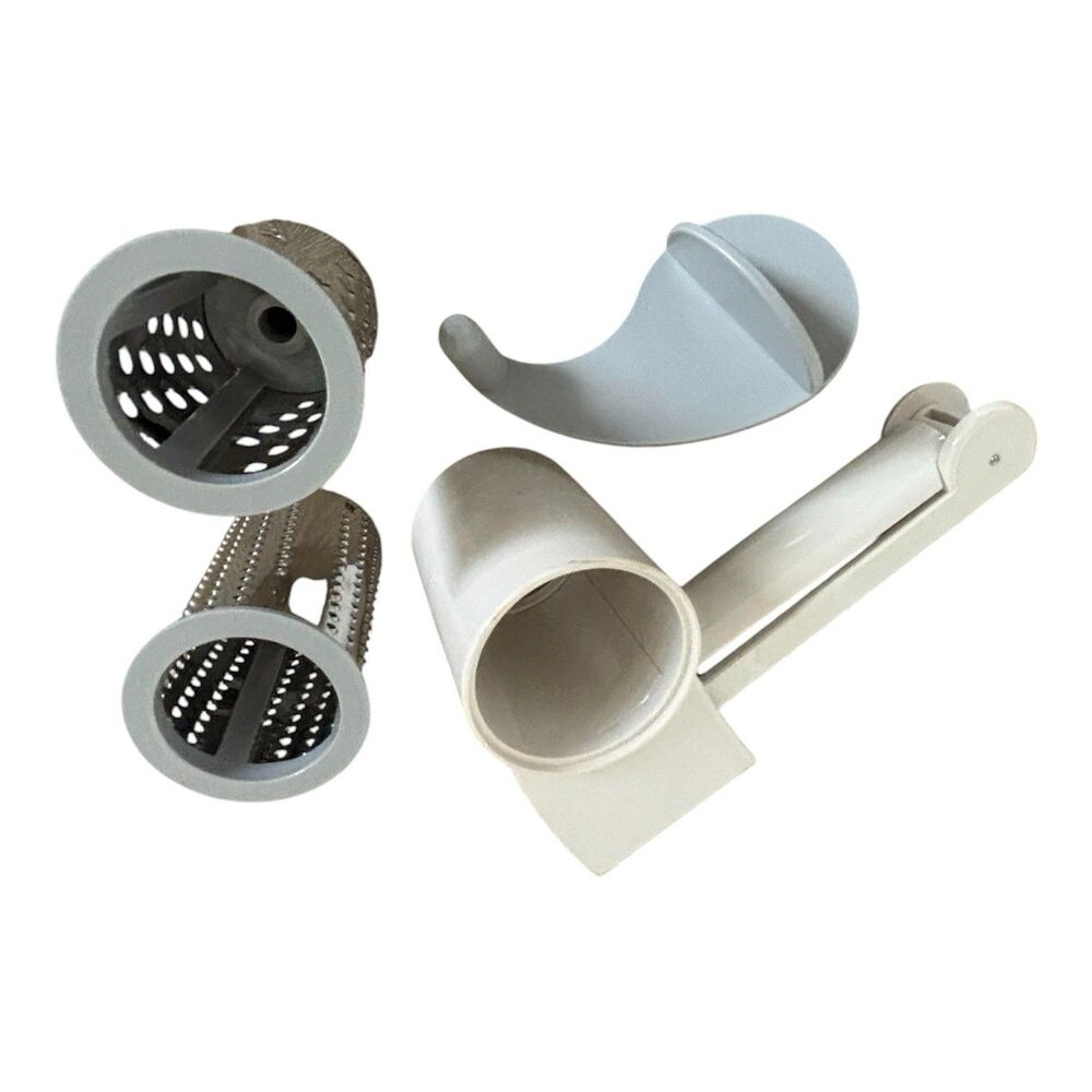 Pampered Chef Deluxe Handheld Rotary Cheese Grater #1275 W/ 2 Blades